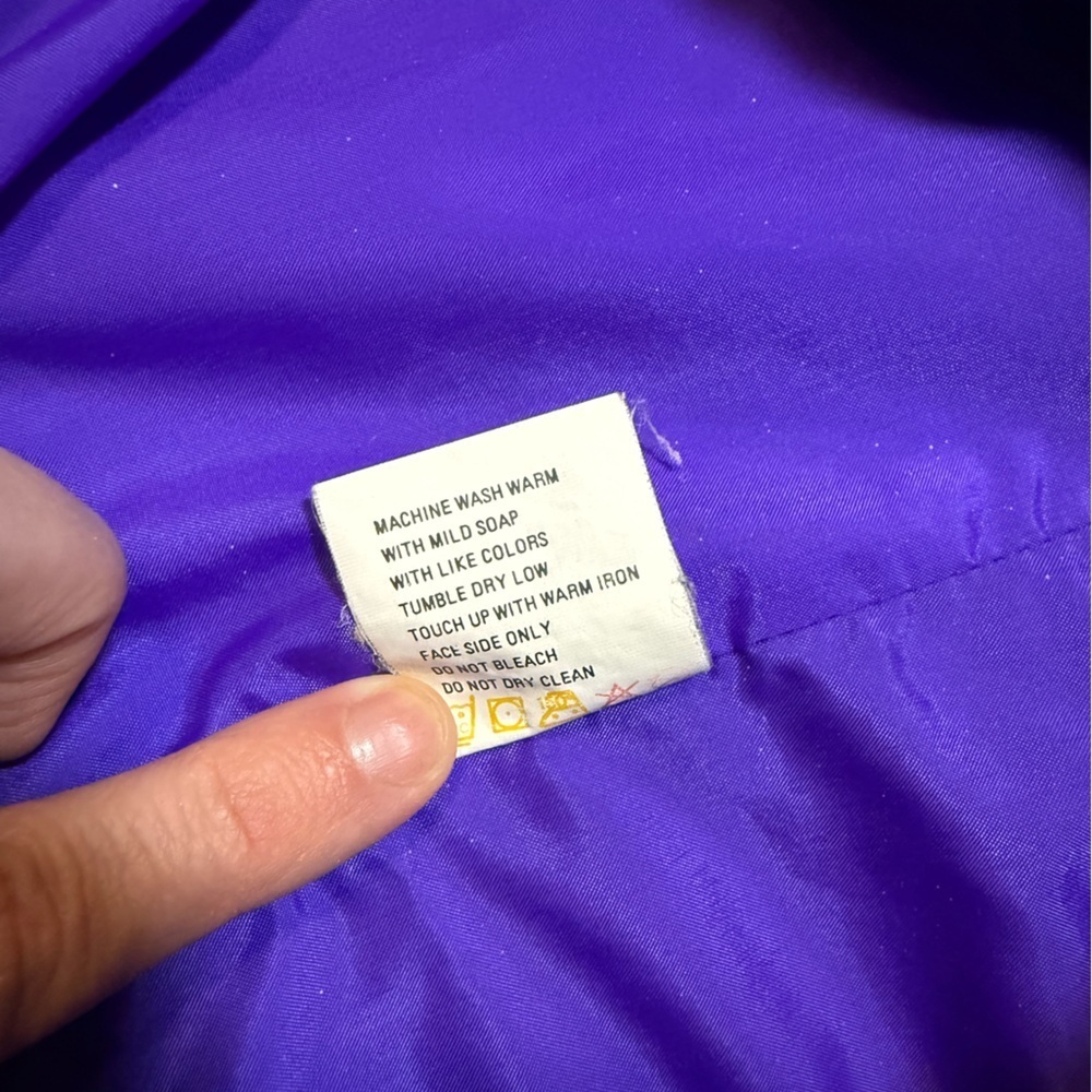 Vintage Columbia Bugaboo Ski Jacket Men’s XL Teal Purple Made in USA 90s - Picture 10 of 16